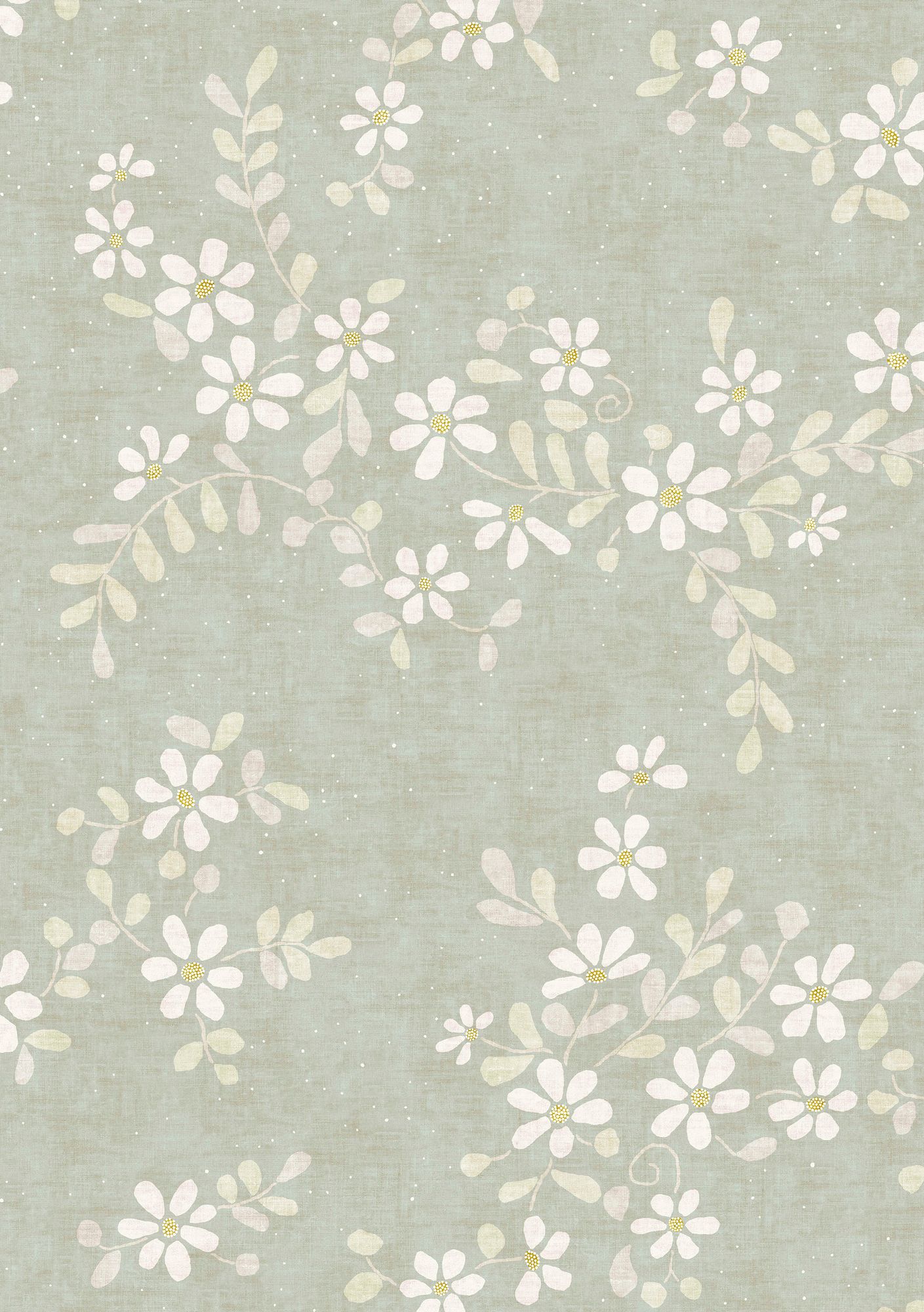 LW 371 684 Stellata Mistletoe Fabric by Lewis & Wood