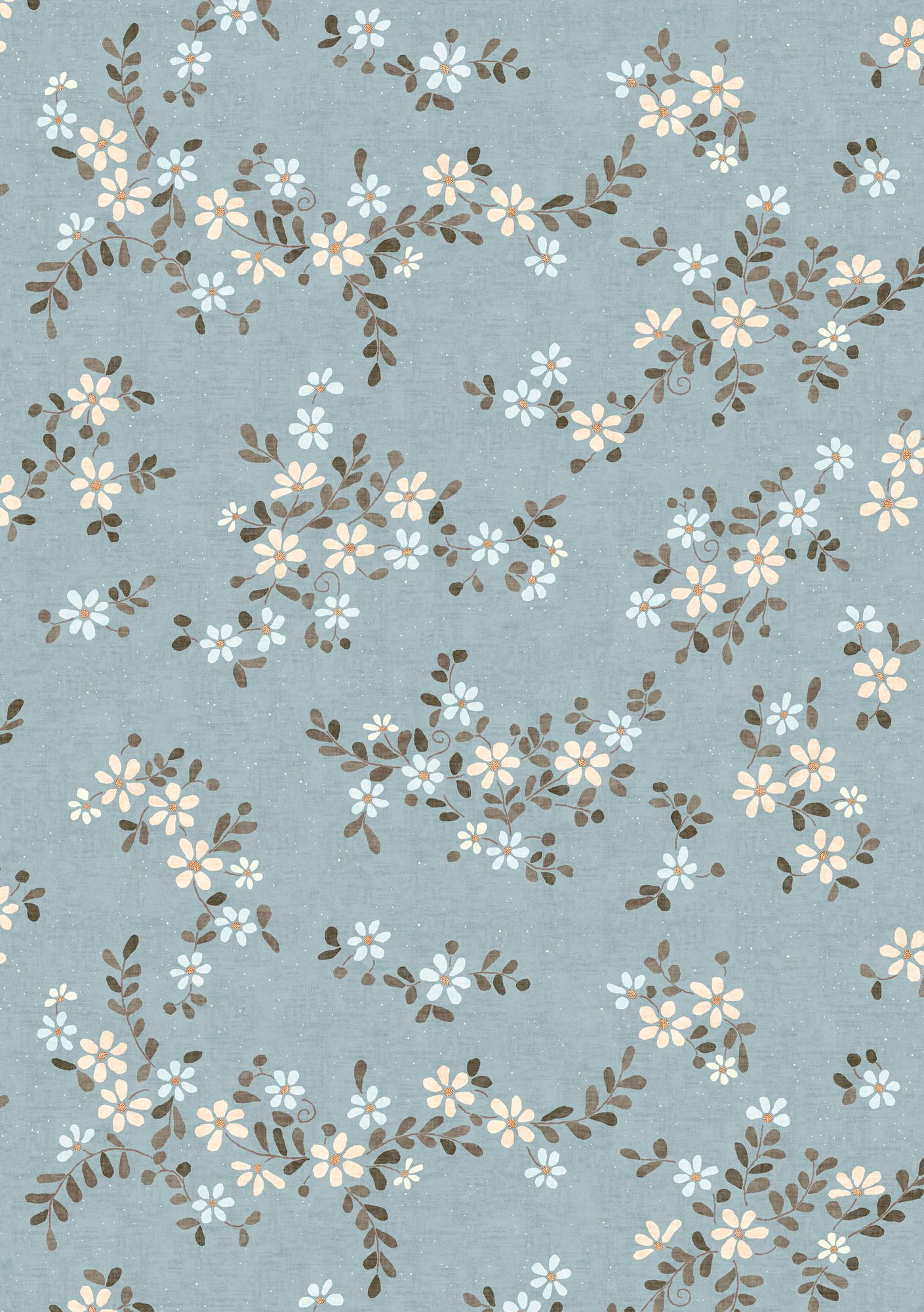 LW 371 677 Stellata Misty Fabric by Lewis & Wood