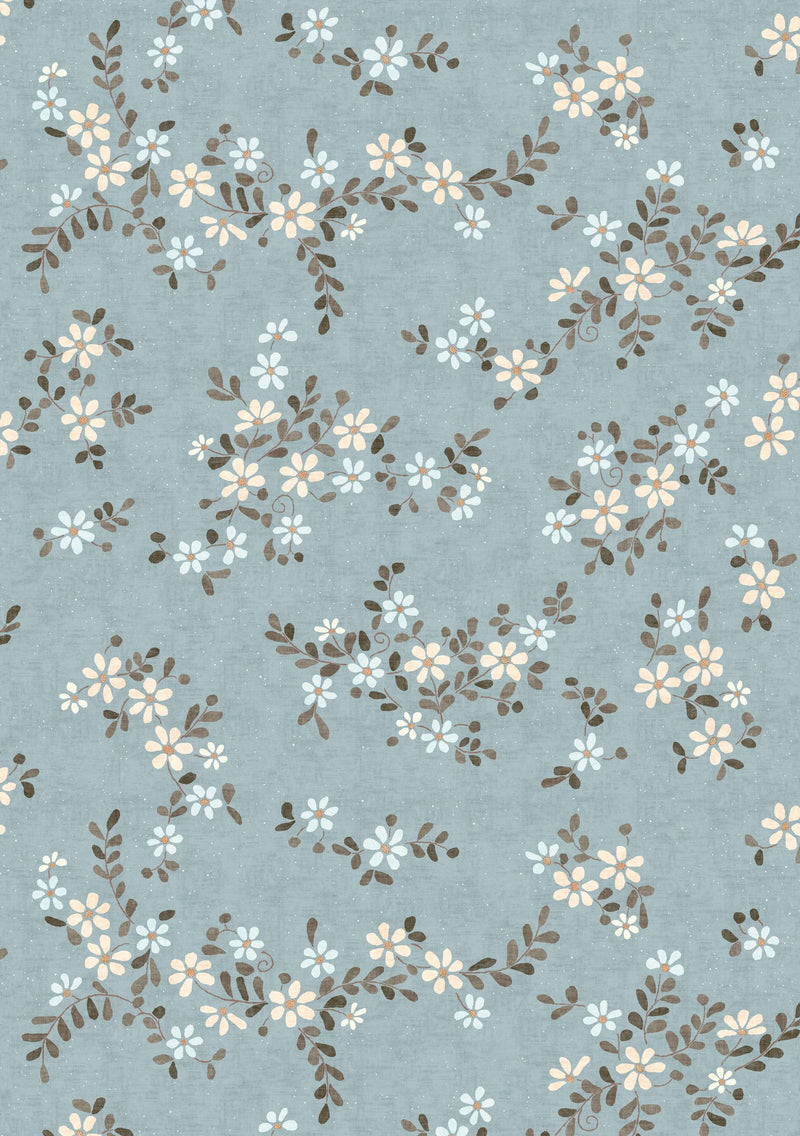 LW 371 677 Stellata Misty Fabric by Lewis & Wood