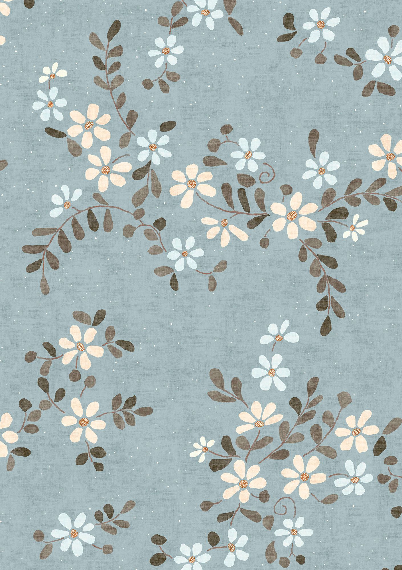 LW 371 677 Stellata Misty Fabric by Lewis & Wood