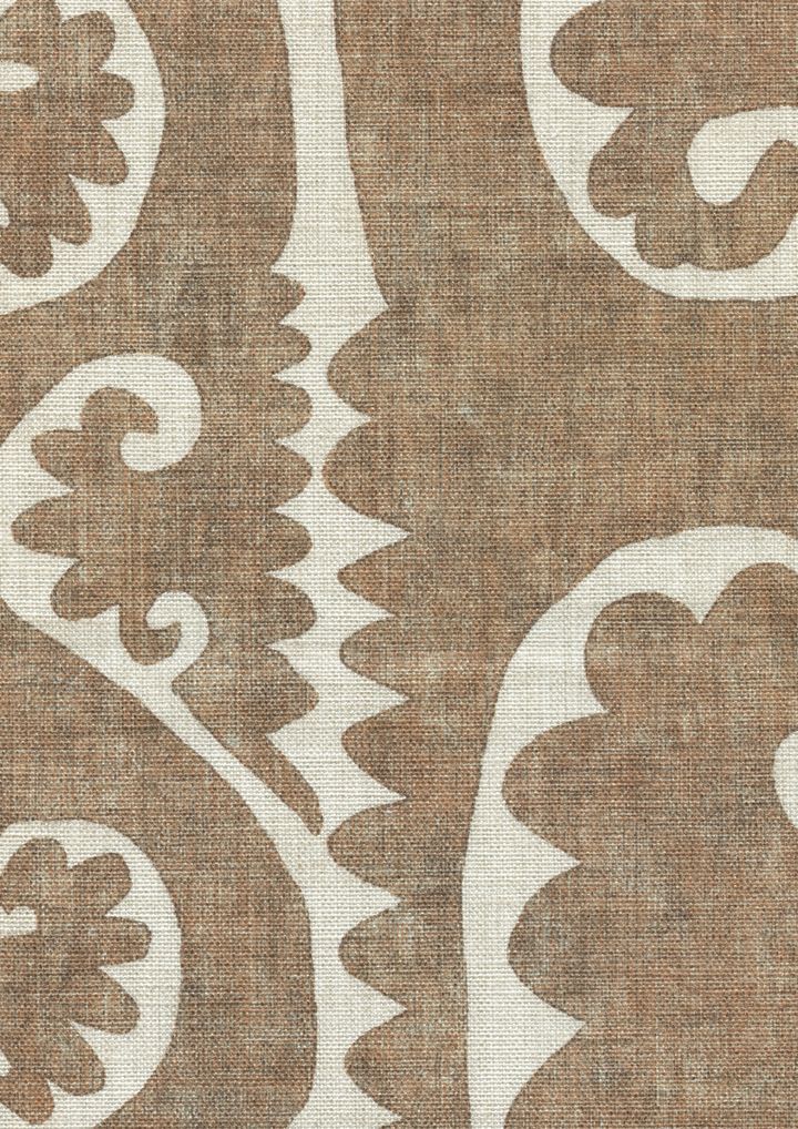 LW 340 390 Totem Ginger Fabric by Lewis & Wood