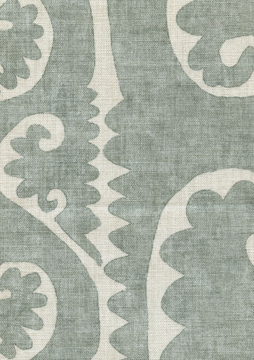 LW 340 94 Totem Sage Fabric by Lewis & Wood