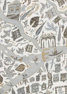 LW 358 667 Utopia Aqua Vita Fabric by Lewis & Wood