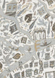 Utopia Aqua Vita The Srinagar Map Fabric by Lewis & Wood