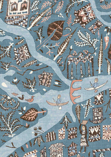 LW 359 449 Utopia Blue Almond Wallpaper by Lewis & Wood