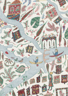 LW 358 668 Utopia Garland Fabric by Lewis & Wood