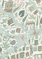 LW 358 669 Utopia Pistachio Rose Fabric by Lewis & Wood