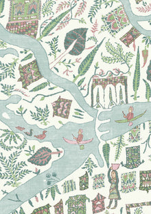 LW 359 669 Utopia Pistachio Rose Wallpaper by Lewis & Wood