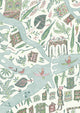 Utopia Pistachio Rose The Srinagar Map Wallpaper by Lewis & Wood