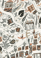 LW 358 670 Utopia Satsuma Soot Fabric by Lewis & Wood