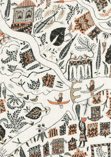 LW 358 670 Utopia Satsuma Soot Fabric by Lewis & Wood