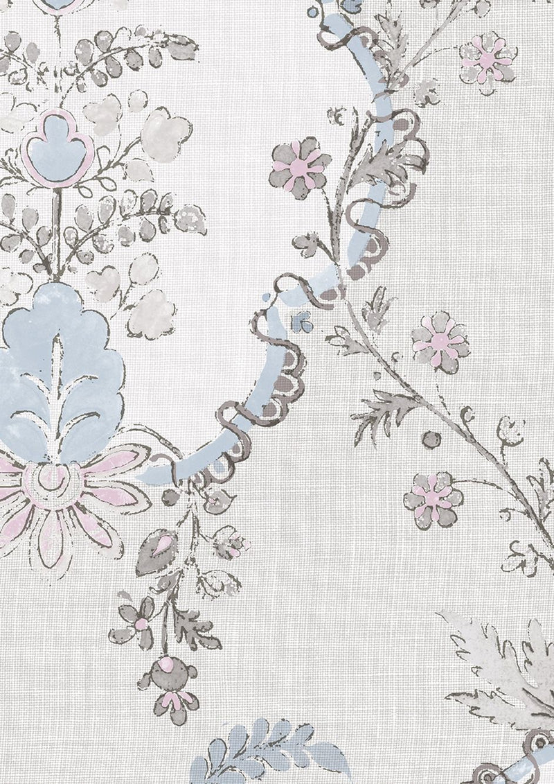 Vallance Tea Rose Wide Width Wallpaper By Lewis & Wood