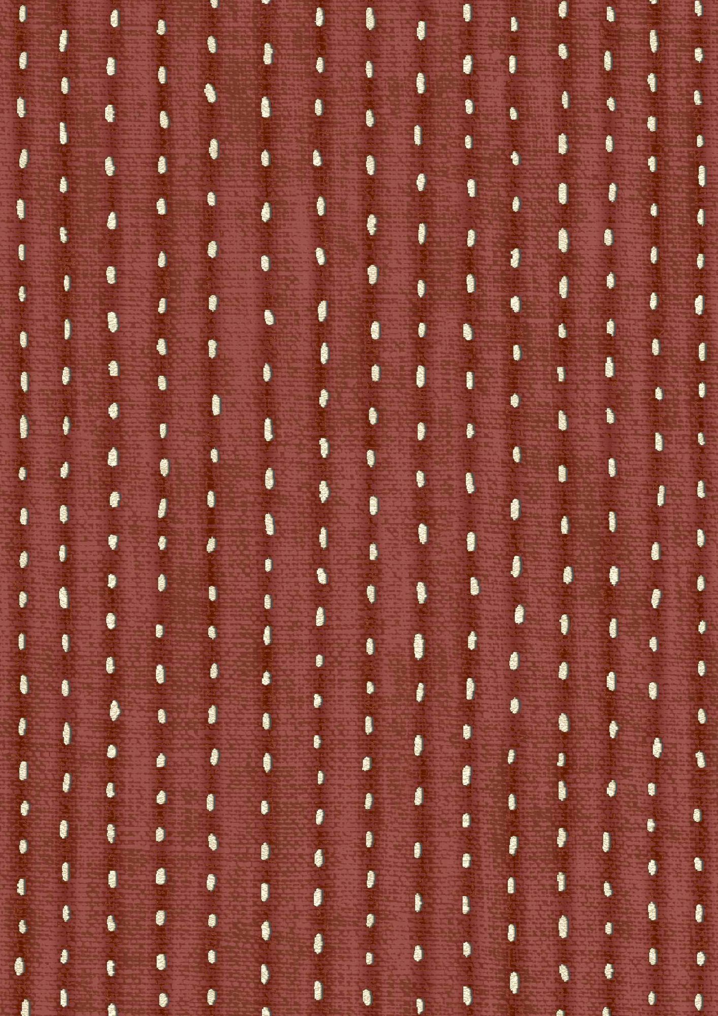 LW 370 392 Wild Rice Red Hut Fabric by Lewis & Wood