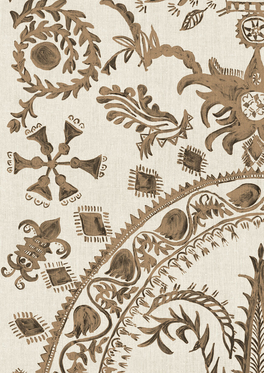Womad Lg 100 Henna Travel Trunk Wallpaper by Lewis & Wood