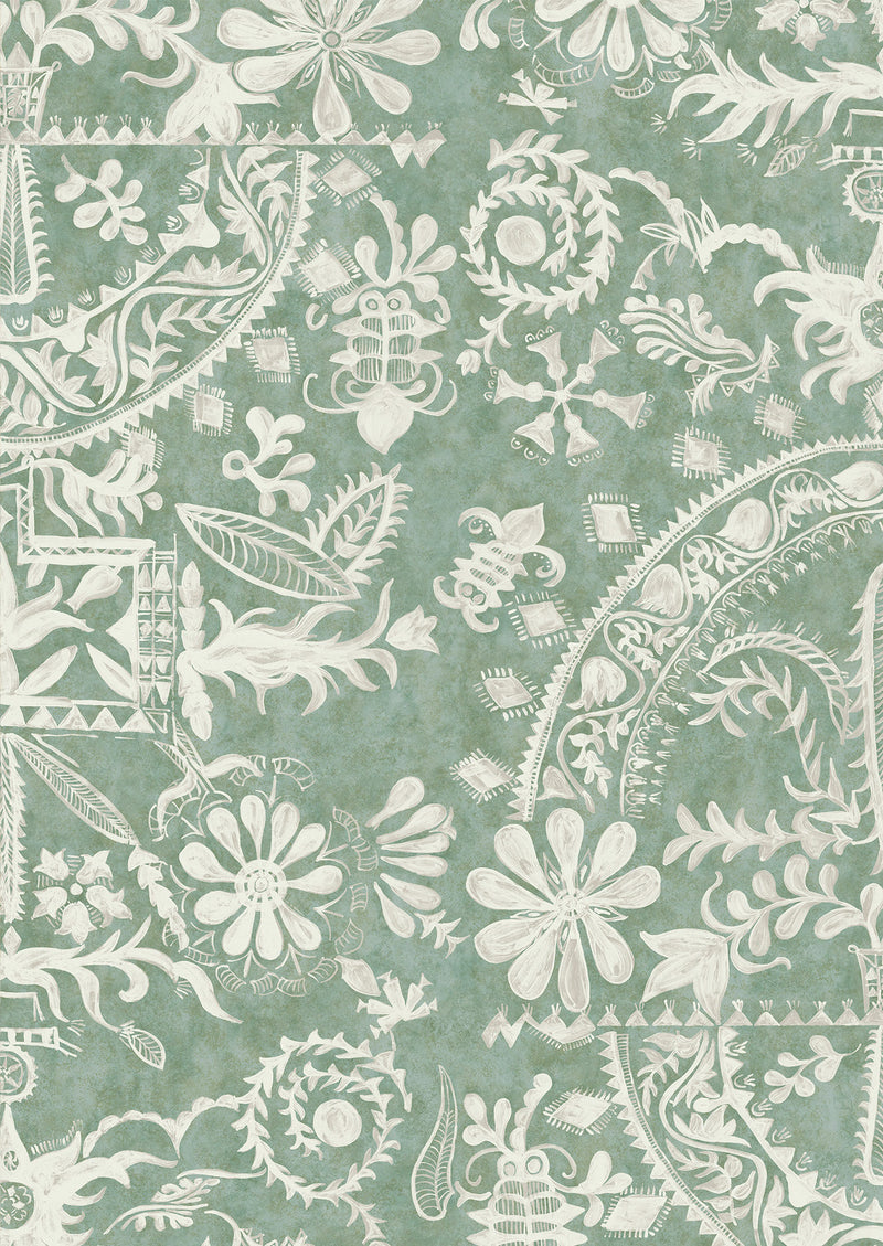 LW 211 556 Womad Sagebrush Wallpaper by Lewis & Wood
