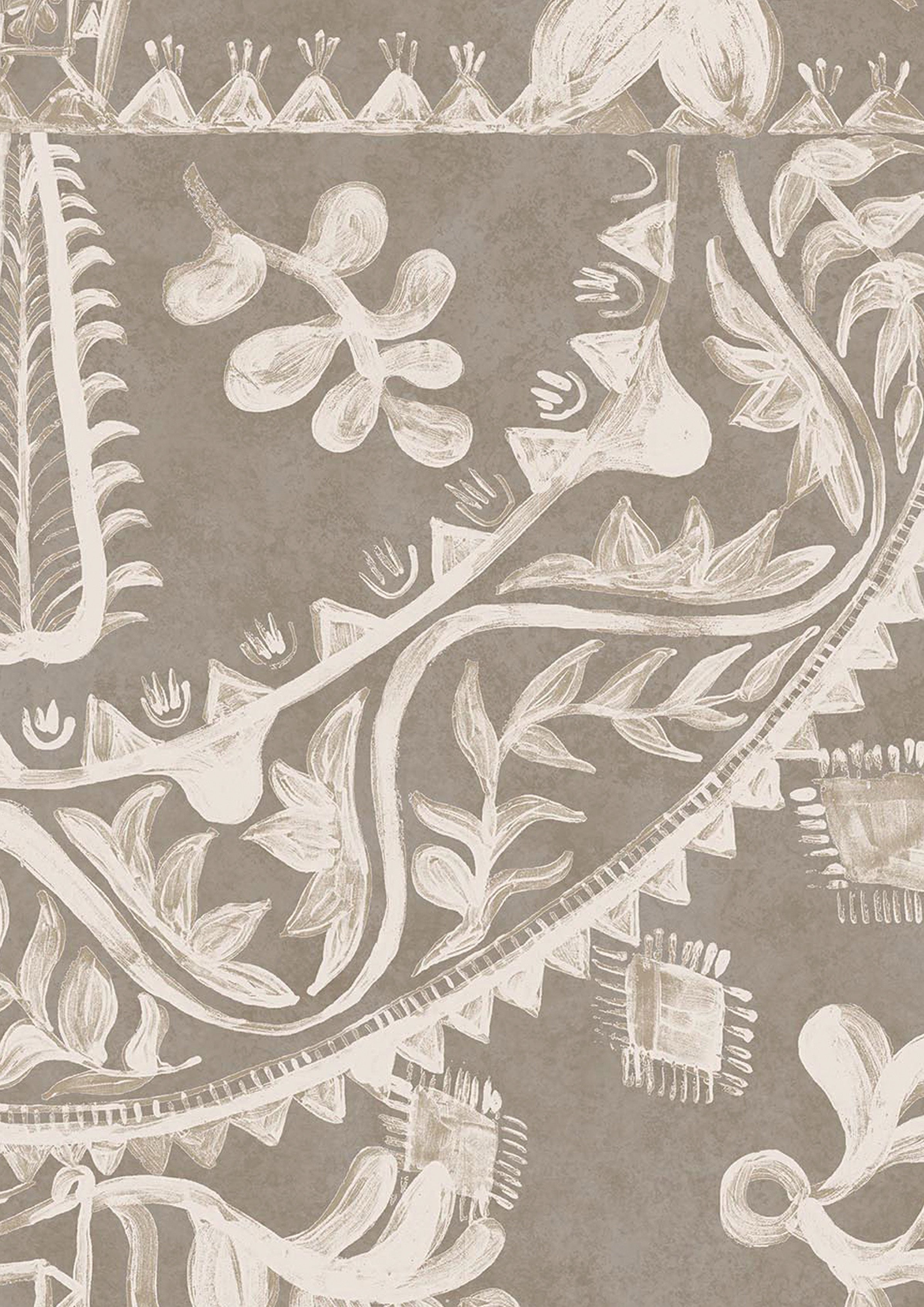 Womad Silt Travel Trunk Wallpaper by Lewis & Wood