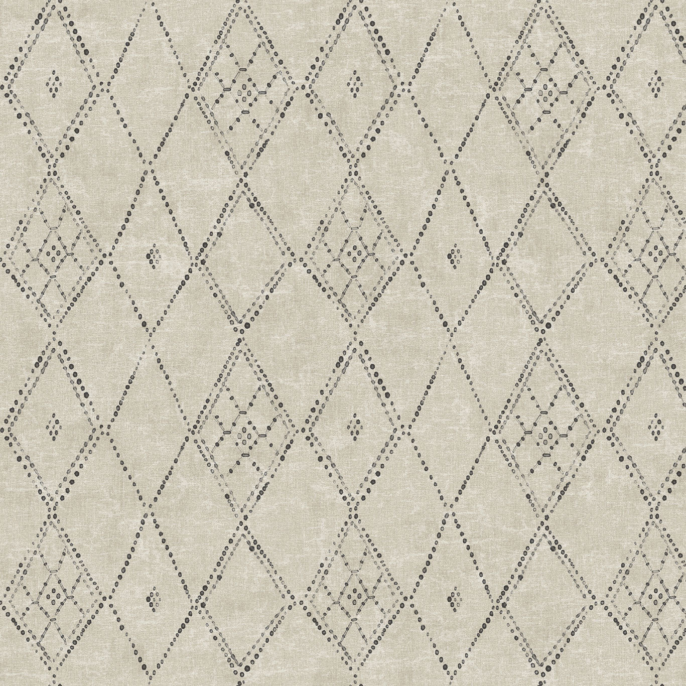 Souk Diamonds Taupe/Charcoal Lemieux Et Cie Wallpaper by York Wallcoverings
