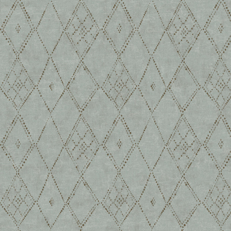Souk Diamonds Sage/Brown Lemieux Et Cie Wallpaper by York Wallcoverings