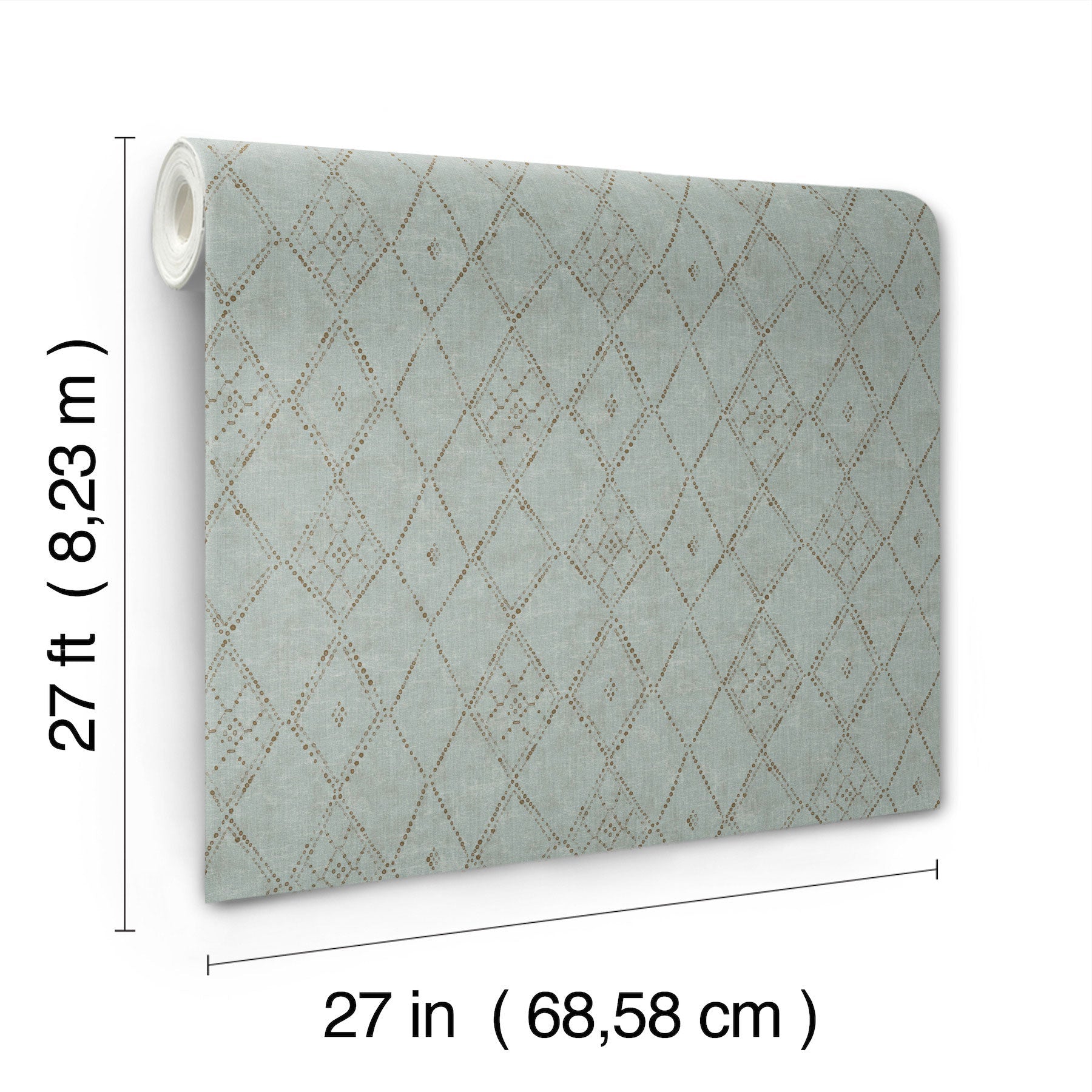 Souk Diamonds Sage/Brown Lemieux Et Cie Wallpaper by York Wallcoverings