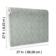Souk Diamonds Sage/Brown Lemieux Et Cie Wallpaper by York Wallcoverings