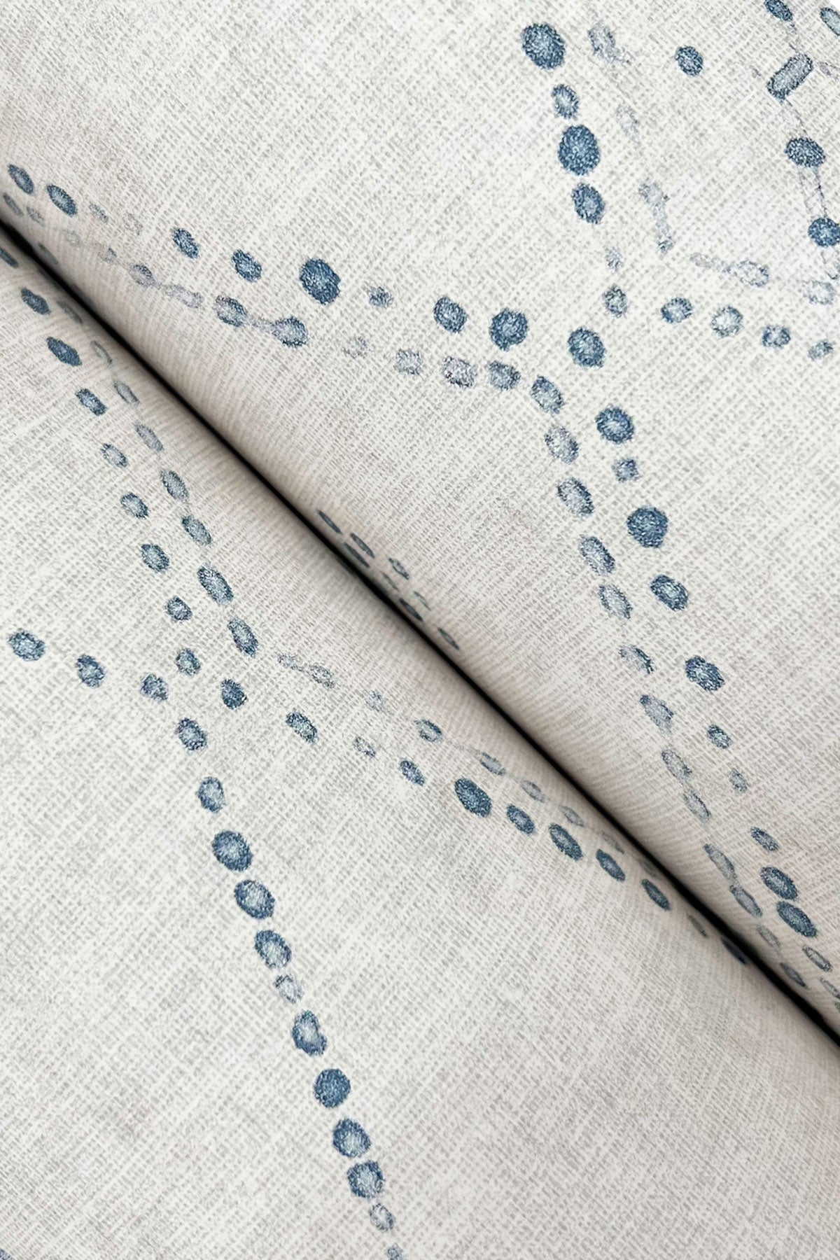 Souk Diamonds Taupe/Denim Lemieux Et Cie Wallpaper by York Wallcoverings