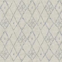 Souk Diamonds Taupe/Denim Lemieux Et Cie Wallpaper by York Wallcoverings