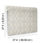 Souk Diamonds Taupe/Denim Lemieux Et Cie Wallpaper by York Wallcoverings