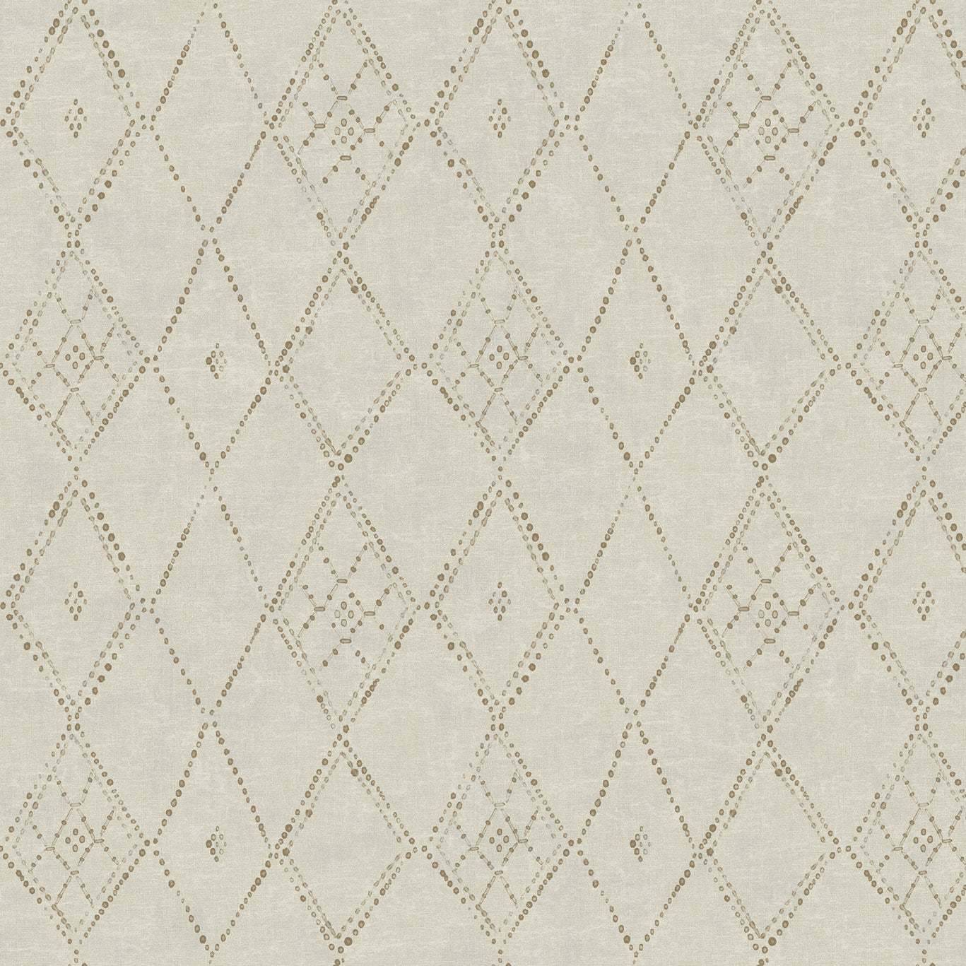Souk Diamonds Taupe/Gold Lemieux Et Cie Wallpaper by York Wallcoverings