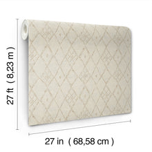 Souk Diamonds Taupe/Gold Lemieux Et Cie Wallpaper by York Wallcoverings
