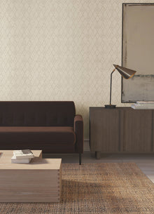 Souk Diamonds Taupe/Gold Lemieux Et Cie Wallpaper by York Wallcoverings