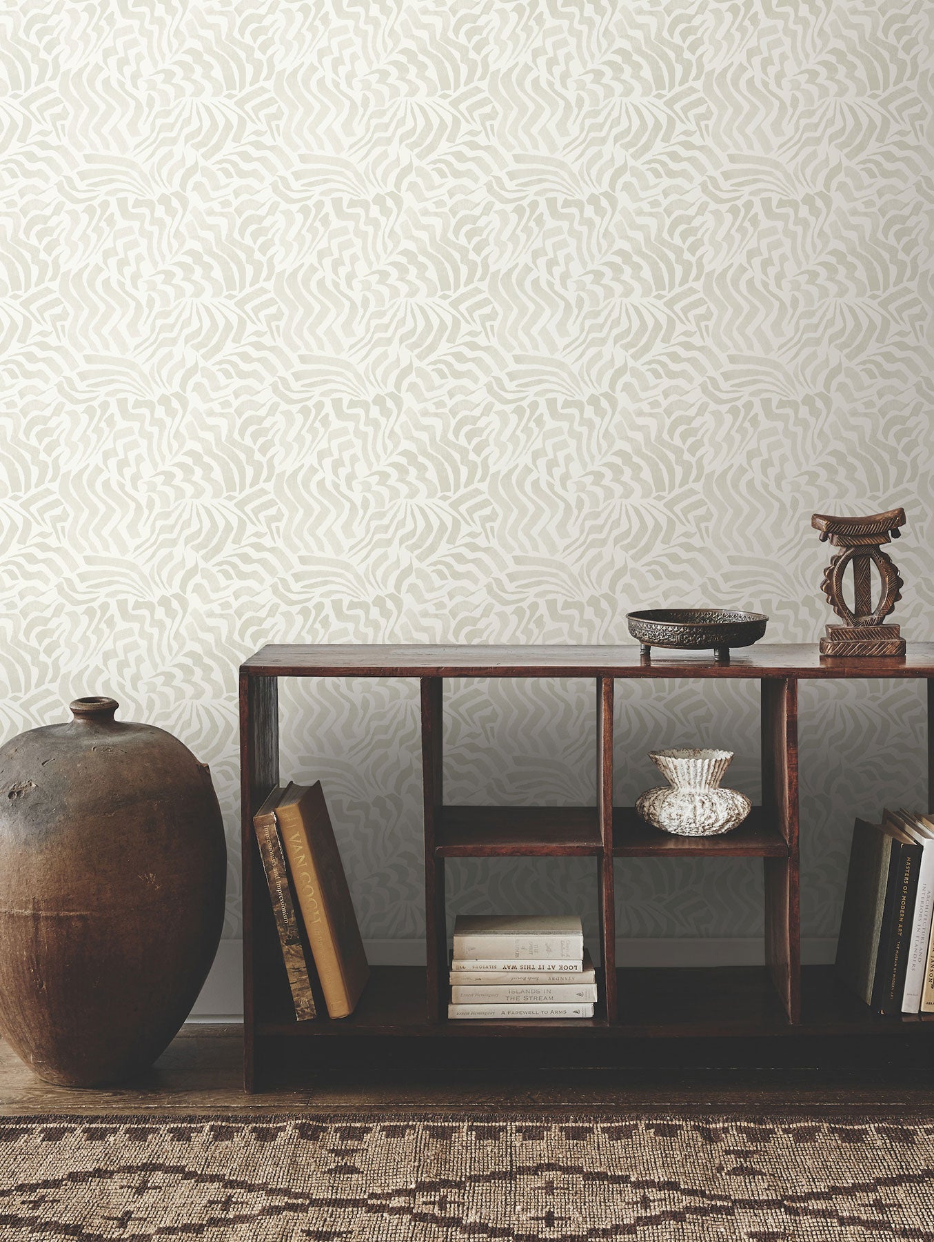Zora Wave Light Grey Lemieux Et Cie Wallpaper by York Wallcoverings