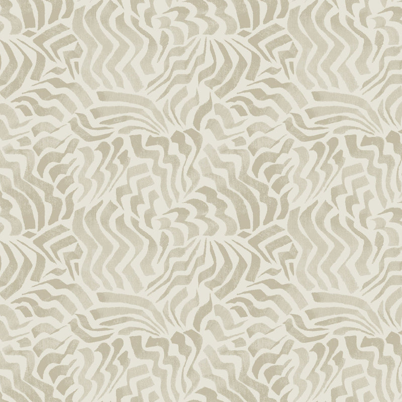 Zora Wave Taupe Lemieux Et Cie Wallpaper by York Wallcoverings