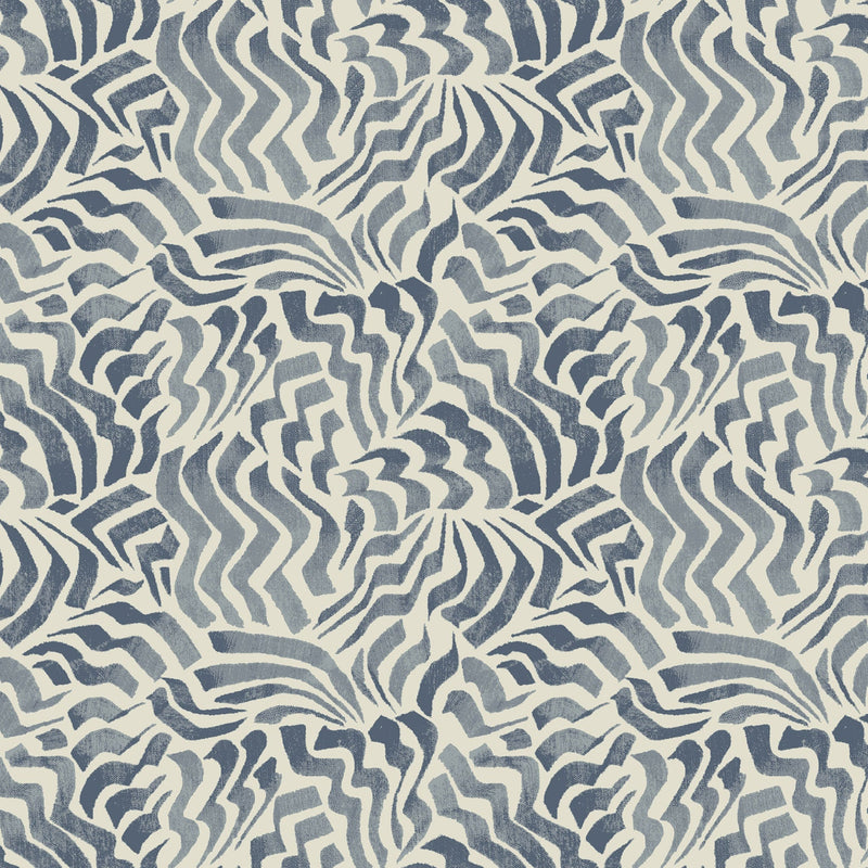 Zora Wave Denim Lemieux Et Cie Wallpaper by York Wallcoverings