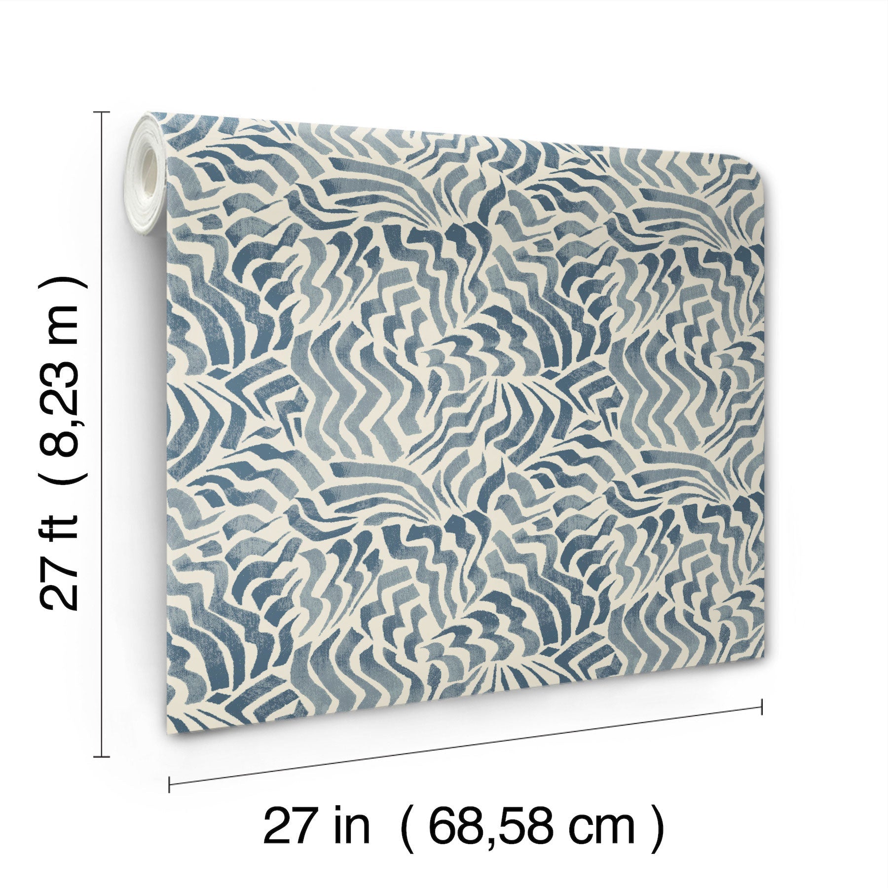 Zora Wave Denim Lemieux Et Cie Wallpaper by York Wallcoverings