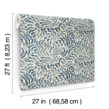 Zora Wave Denim Lemieux Et Cie Wallpaper by York Wallcoverings