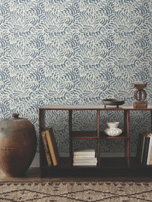 Zora Wave Denim Lemieux Et Cie Wallpaper by York Wallcoverings