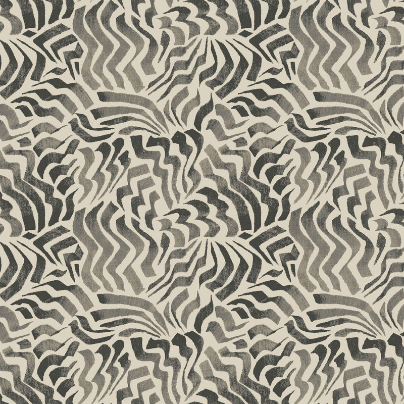 Zora Wave Charcoal Lemieux Et Cie Wallpaper by York Wallcoverings