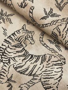 Orly Tigers Taupe/Charcoal Lemieux Et Cie Wallpaper by York Wallcoverings