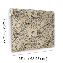 Orly Tigers Taupe/Charcoal Lemieux Et Cie Wallpaper by York Wallcoverings