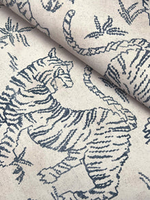 Orly Tigers Ecru/Indigo Lemieux Et Cie Wallpaper by York Wallcoverings