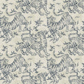 Orly Tigers Ecru/Indigo Lemieux Et Cie Wallpaper by York Wallcoverings