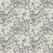Orly Tigers Ecru/Indigo Lemieux Et Cie Wallpaper by York Wallcoverings