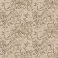 Orly Tigers Blush/Brown Lemieux Et Cie Wallpaper by York Wallcoverings