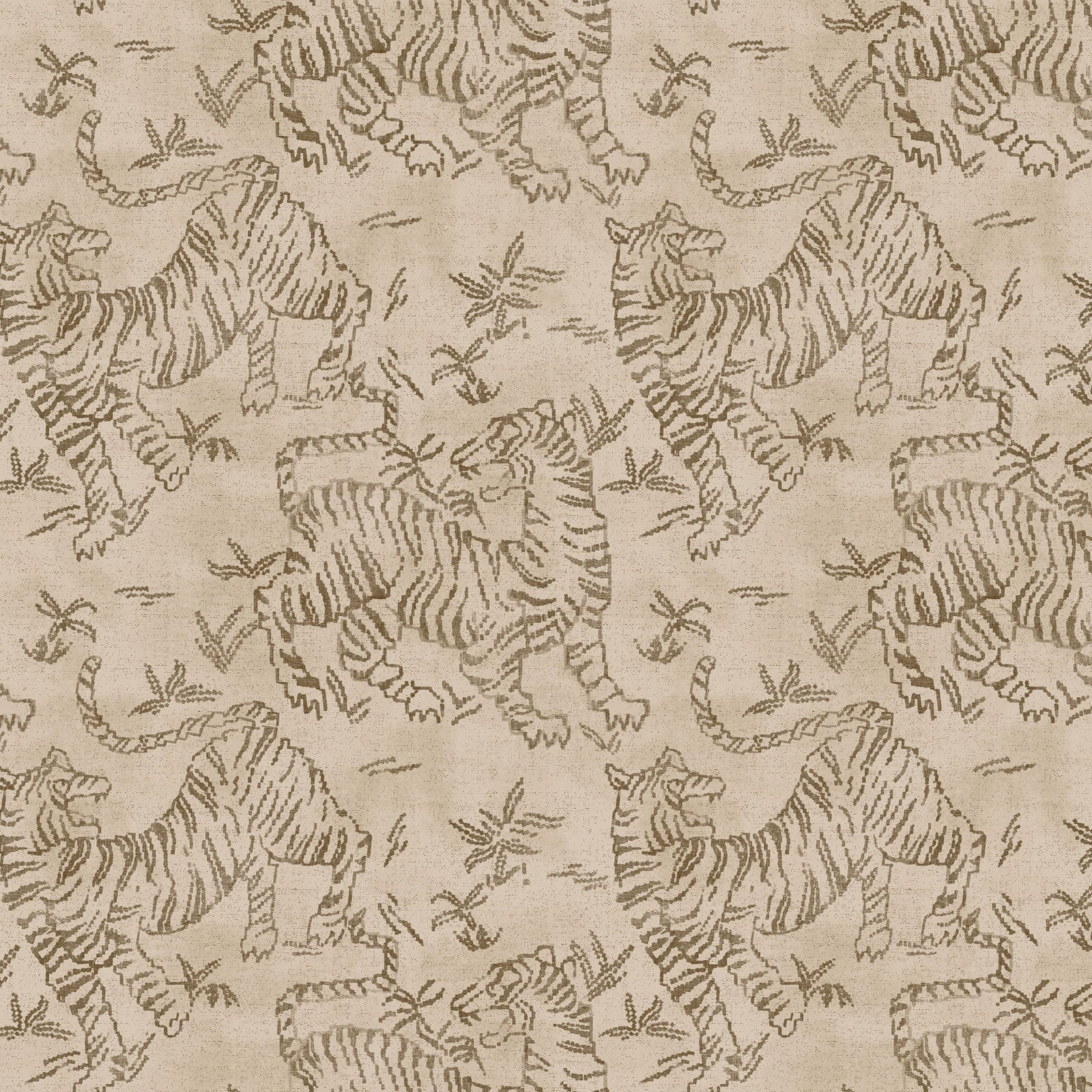 Orly Tigers Blush/Brown Lemieux Et Cie Wallpaper by York Wallcoverings