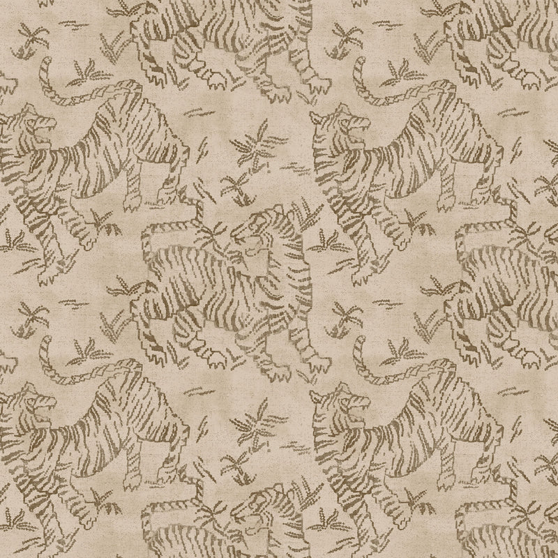 Orly Tigers Blush/Brown Lemieux Et Cie Wallpaper by York Wallcoverings