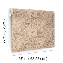 Orly Tigers Blush/Brown Lemieux Et Cie Wallpaper by York Wallcoverings