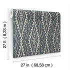 Rousseau Paperweave Charcoal Lemieux Et Cie Wallpaper by York Wallcoverings