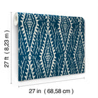 Rousseau Paperweave Indigo Lemieux Et Cie Wallpaper by York Wallcoverings