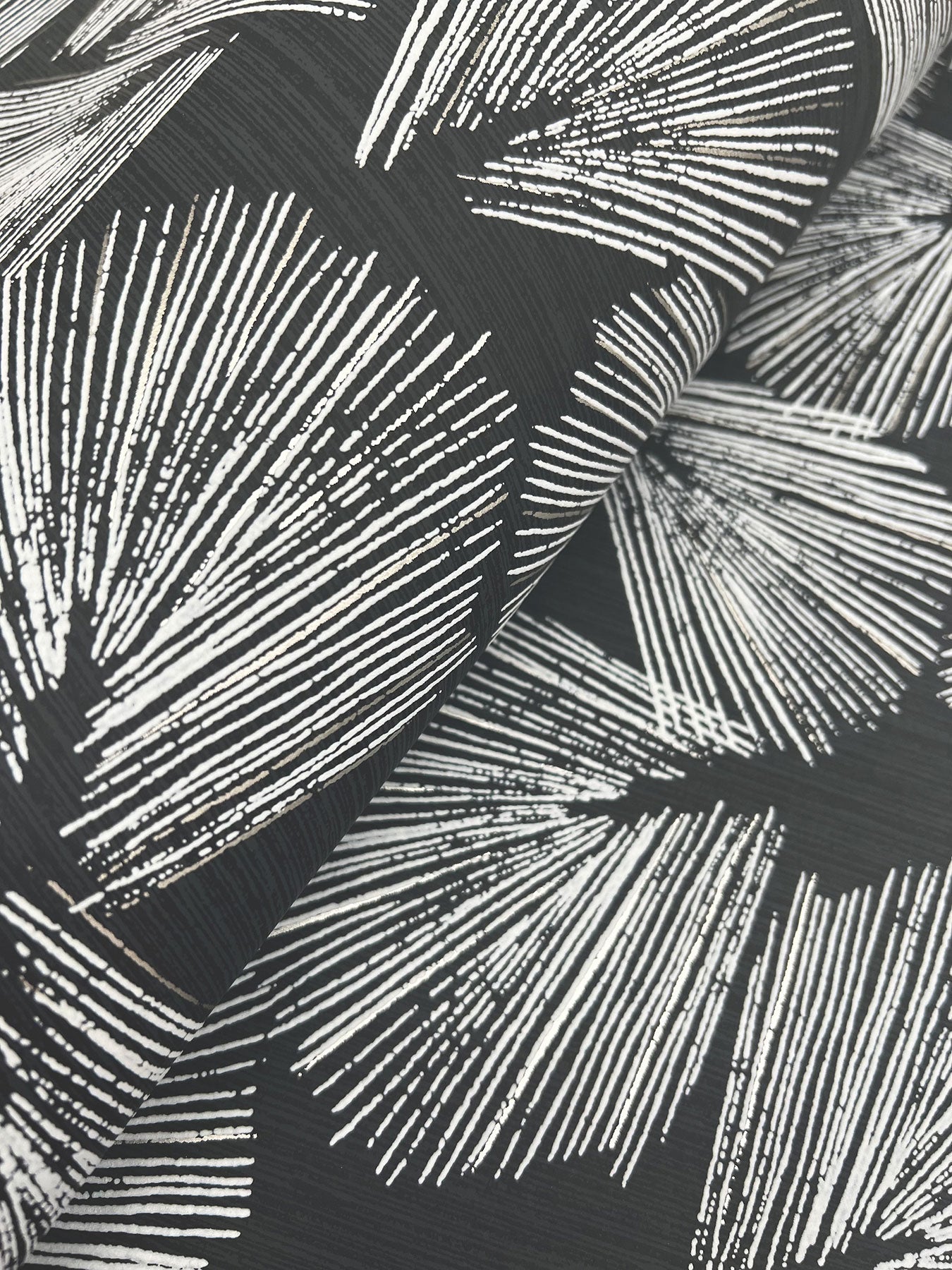 Elora Leaf Black Lemieux Et Cie Wallpaper by York Wallcoverings