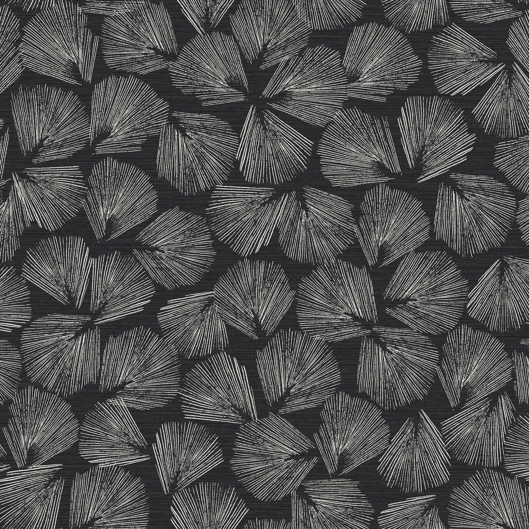 Elora Leaf Black Lemieux Et Cie Wallpaper by York Wallcoverings